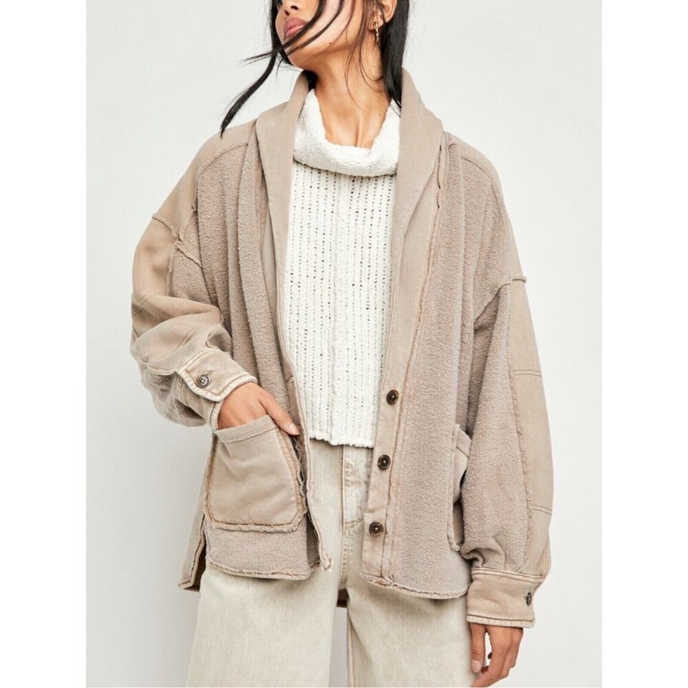 Free People Jordan Jacket Sweatshirt Cardigan